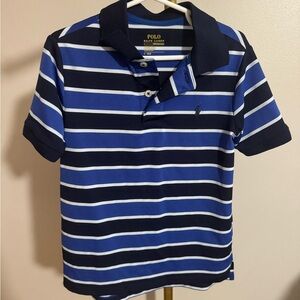 Polo by Ralph Lauren Kids Navy and Light Blue Striped Polo
